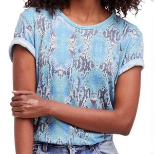 WE THE FREE | Blue Snakeskin Tee